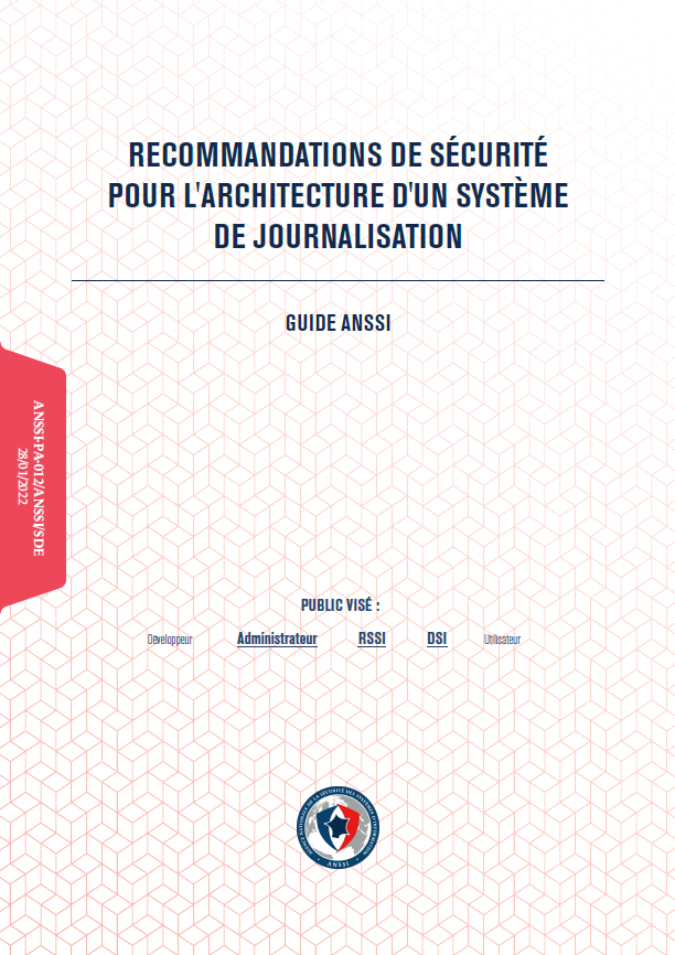 Recommandations de sécurité pour l'architecture d'un système de journalisation - couverture