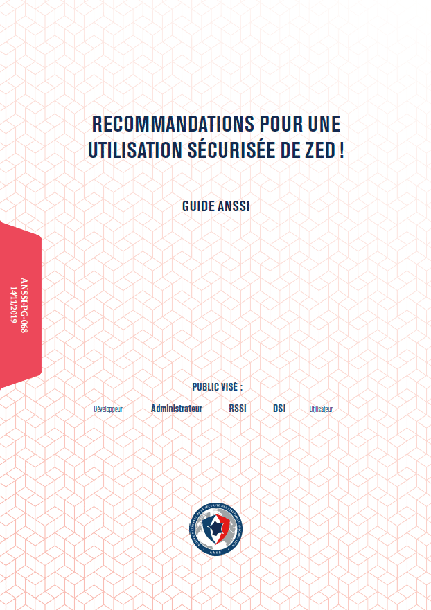 Recommandations pour une utilisation sécurisée de Zed! - v1.1 - couverture